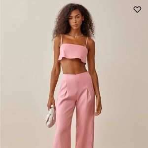 NWT Reformation Cleo Linen Two-Piece Set